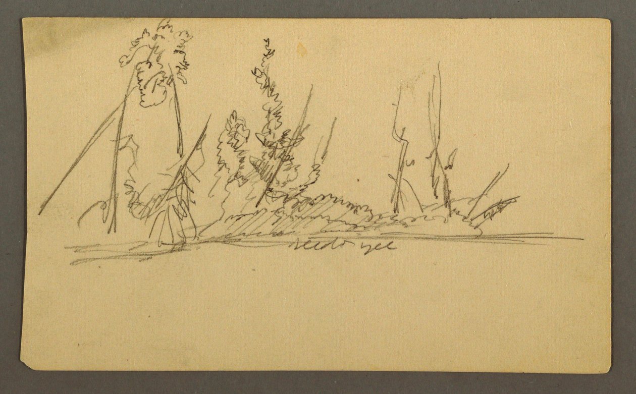 Tekening, Bosrijk eiland, mogelijk 1877 door Frederic Edwin Church
