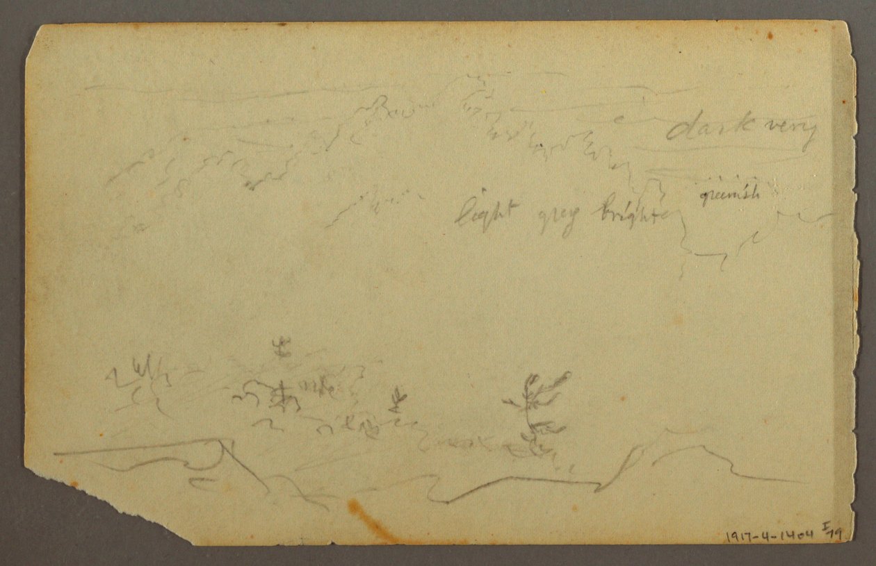Tekening, Boslandschap, 1844 door Frederic Edwin Church