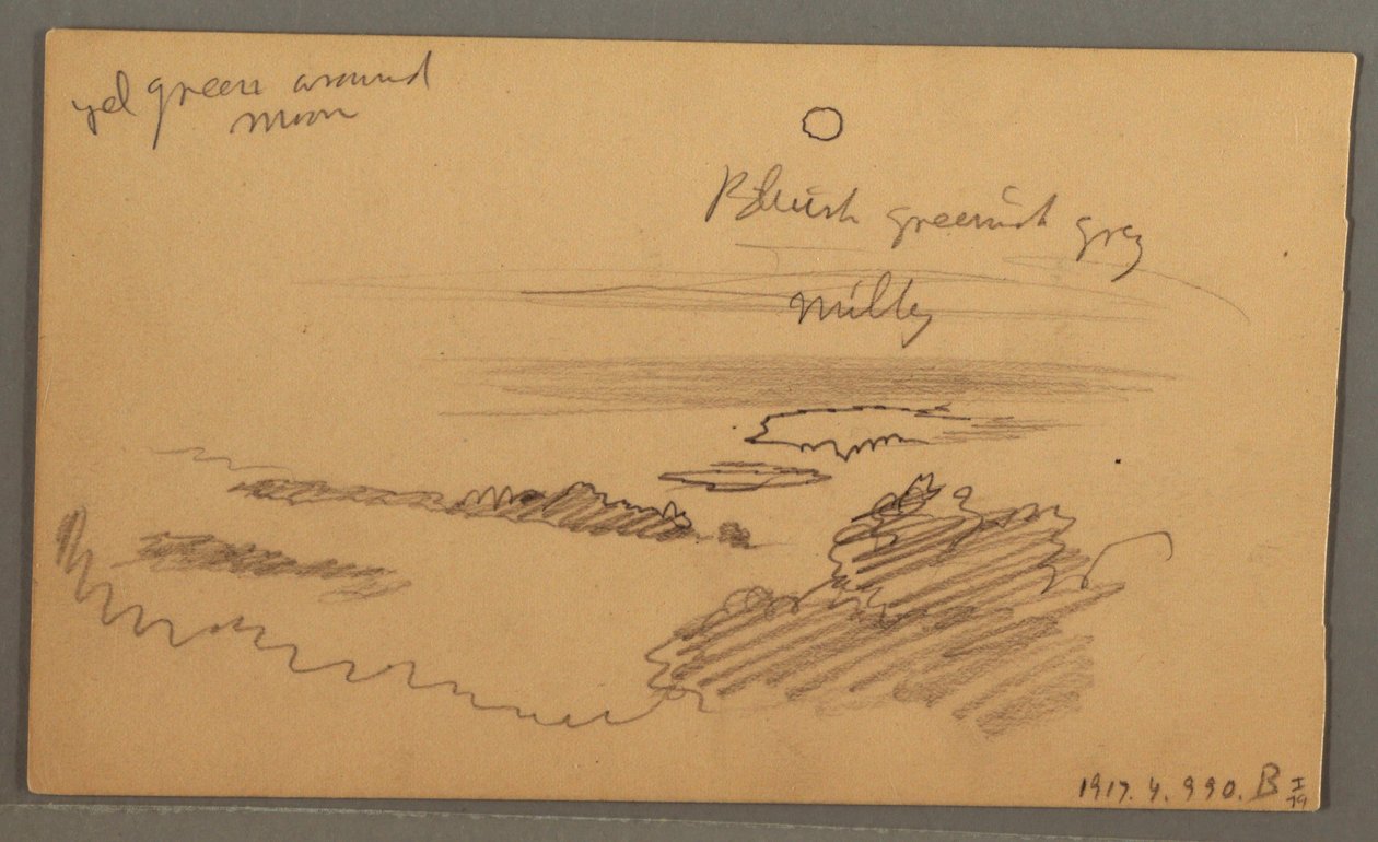 Tekening, Bosrijke vallei, oktober 1873 door Frederic Edwin Church