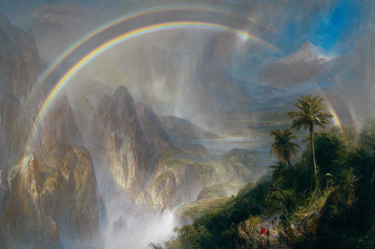 Regenseizoen in de tropen - Google Art Project (uitsnede) door Frederic Edwin Church