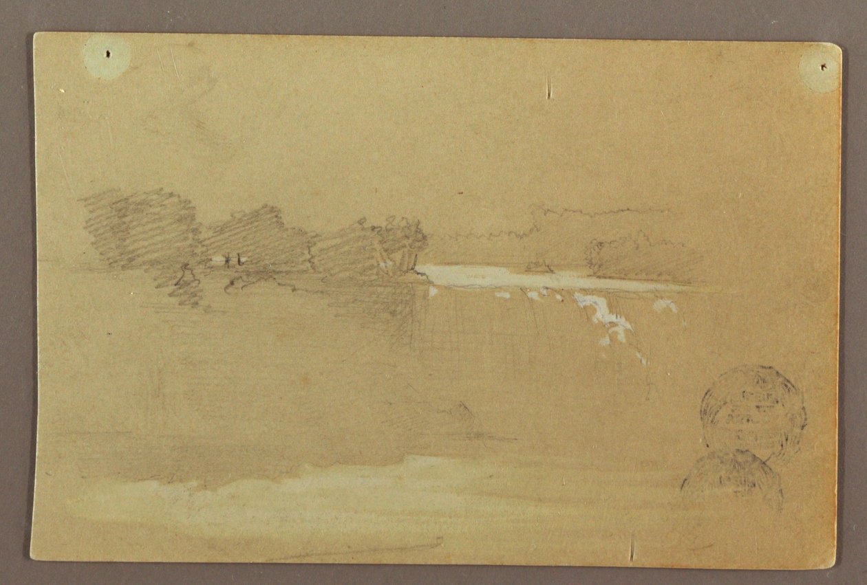 Hennequin Point en de Amerikaanse Watervallen, Niagara Rivier door Frederic Edwin Church