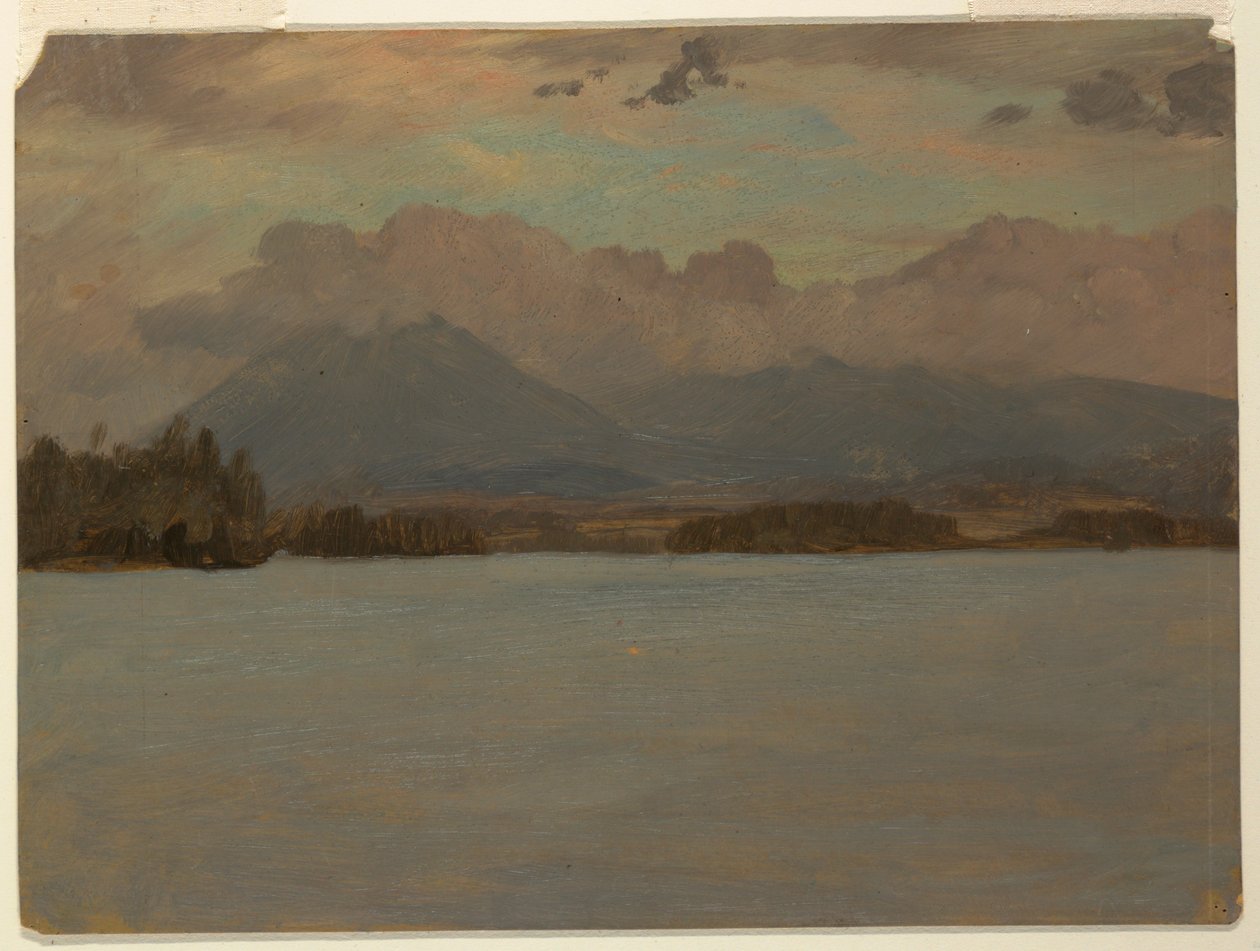 Mt. Katahdin vanaf Lake Katahdin door Frederic Edwin Church