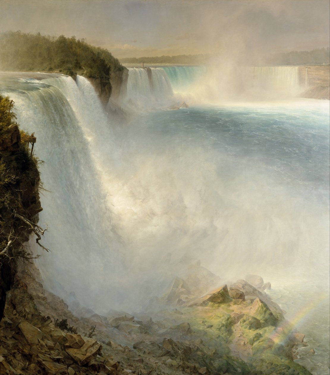 Niagara Falls, vanaf de Amerikaanse kant door Frederic Edwin Church