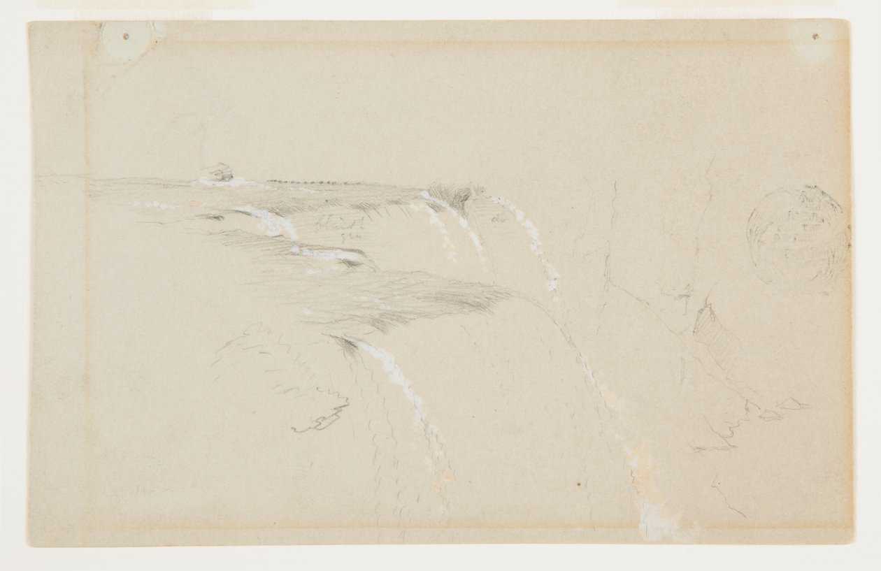 Rand van de Amerikaanse Watervallen, Niagara Rivier door Frederic Edwin Church