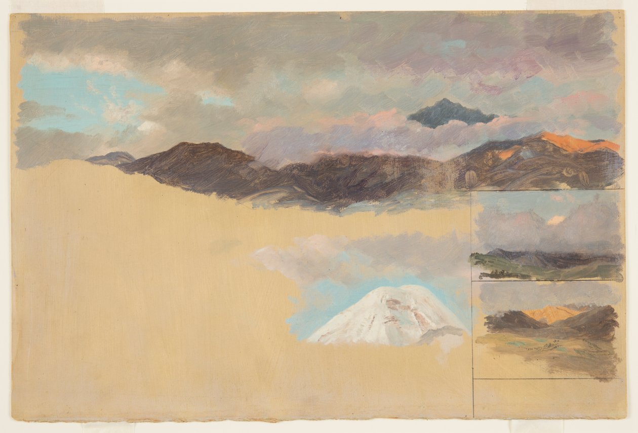 Studies van de berg Chimborazo, Ecuador door Frederic Edwin Church