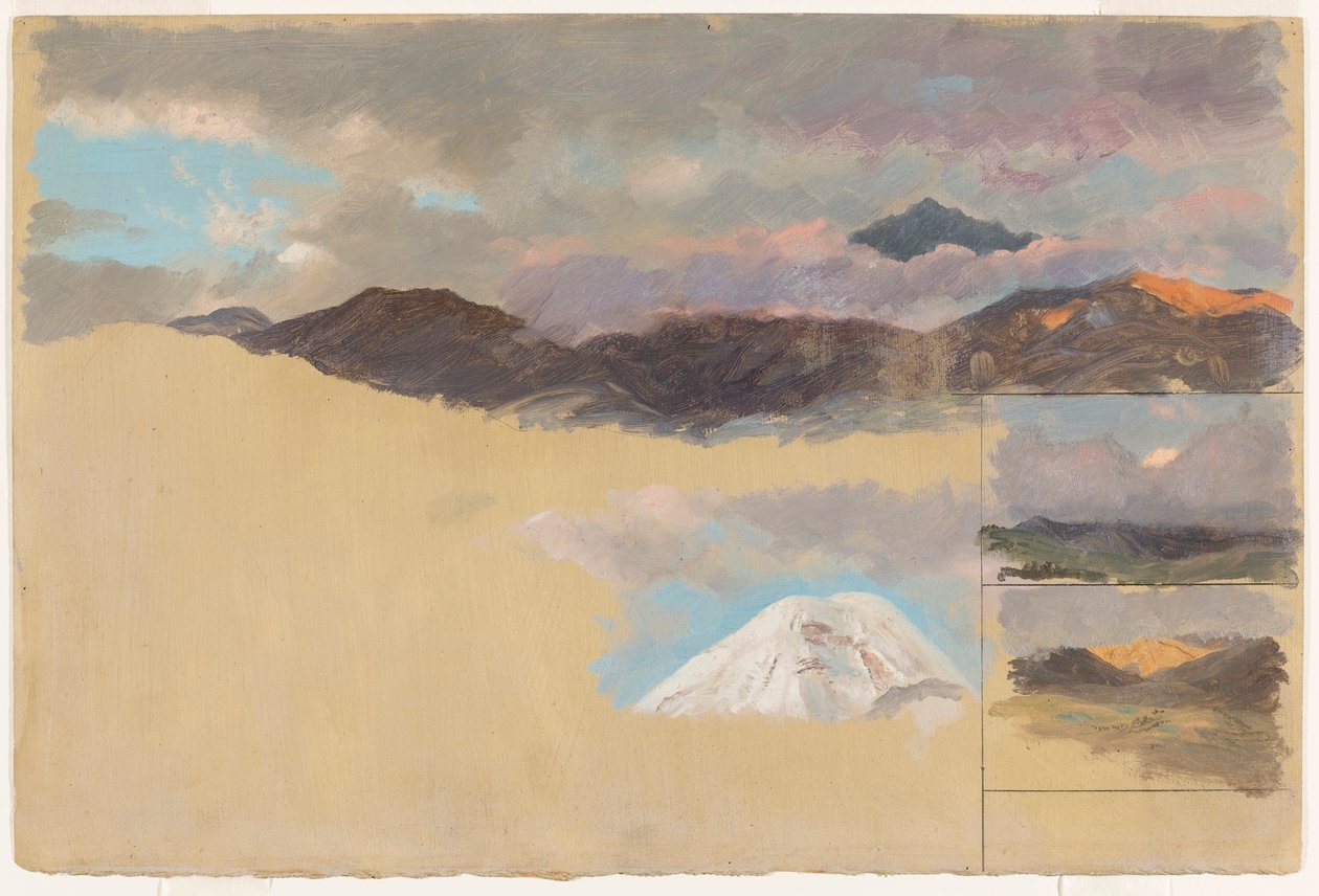 Studies van de berg Chimborazo, Ecuador door Frederic Edwin Church