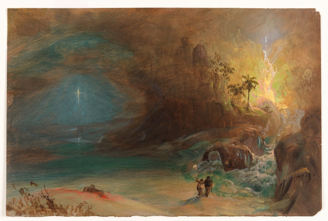 Studie voor "Apotheose van Thomas Cole" door Frederic Edwin Church