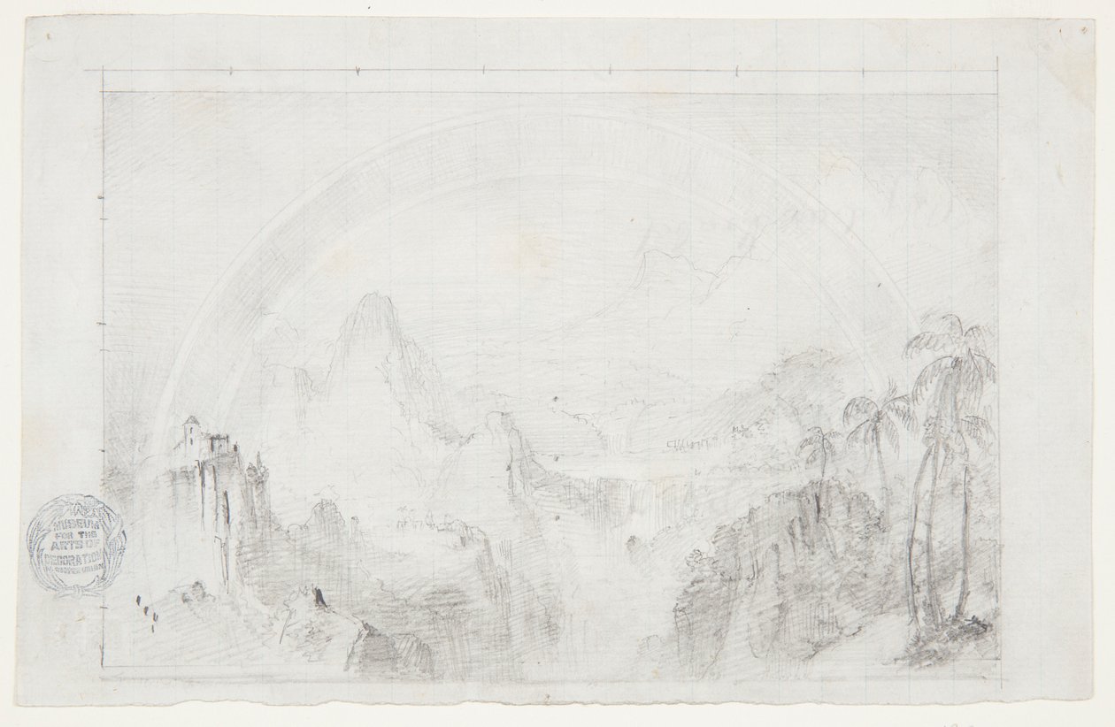 Studie voor "Regen seizoen in de tropen" door Frederic Edwin Church