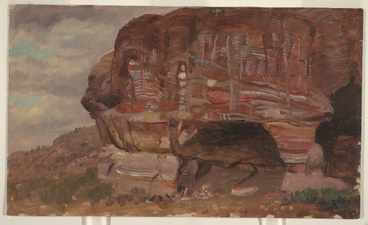 Studie van een zoomorfische rots, Petra door Frederic Edwin Church