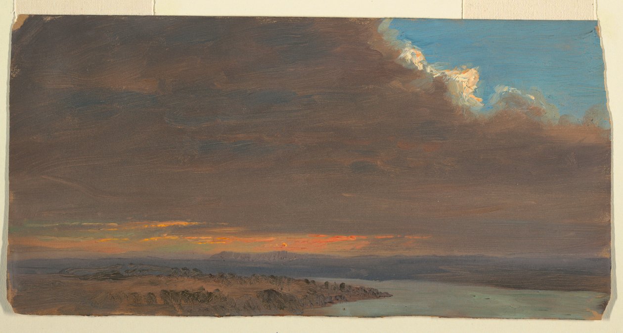 Zonsondergang, Hudson Valley, New York door Frederic Edwin Church