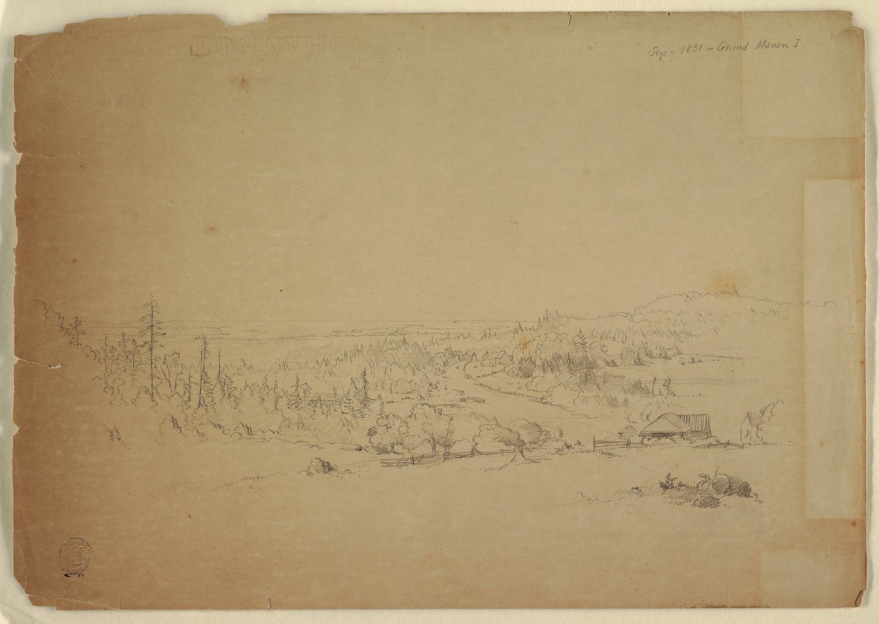Uitzicht vanaf Grand Manan Island, Canada, naar de zee door Frederic Edwin Church