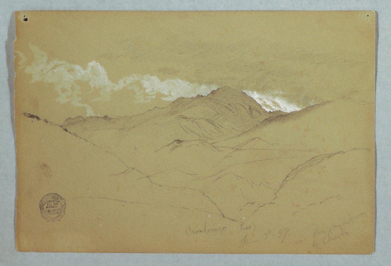 Uitzicht vanuit het oosten op de berg Chimborazo, Ecuador door Frederic Edwin Church