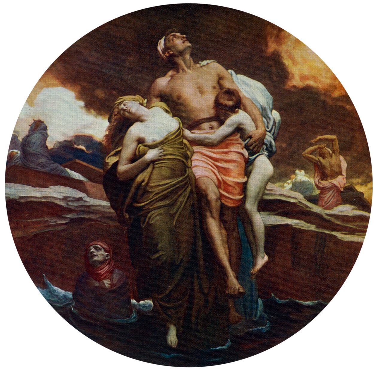 En de zee gaf de doden die erin waren, tentoongesteld 1892, 1912 door Frederic Leighton