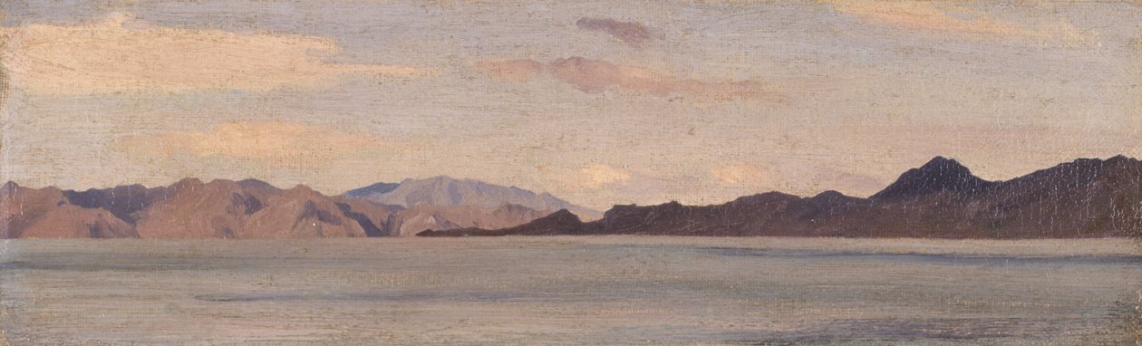 Kust van Klein-Azië gezien vanaf Rhodos door Frederic Leighton
