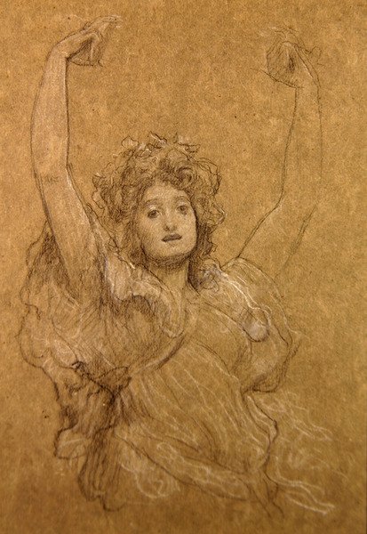 Studie van een dansend meisje door Frederic Leighton