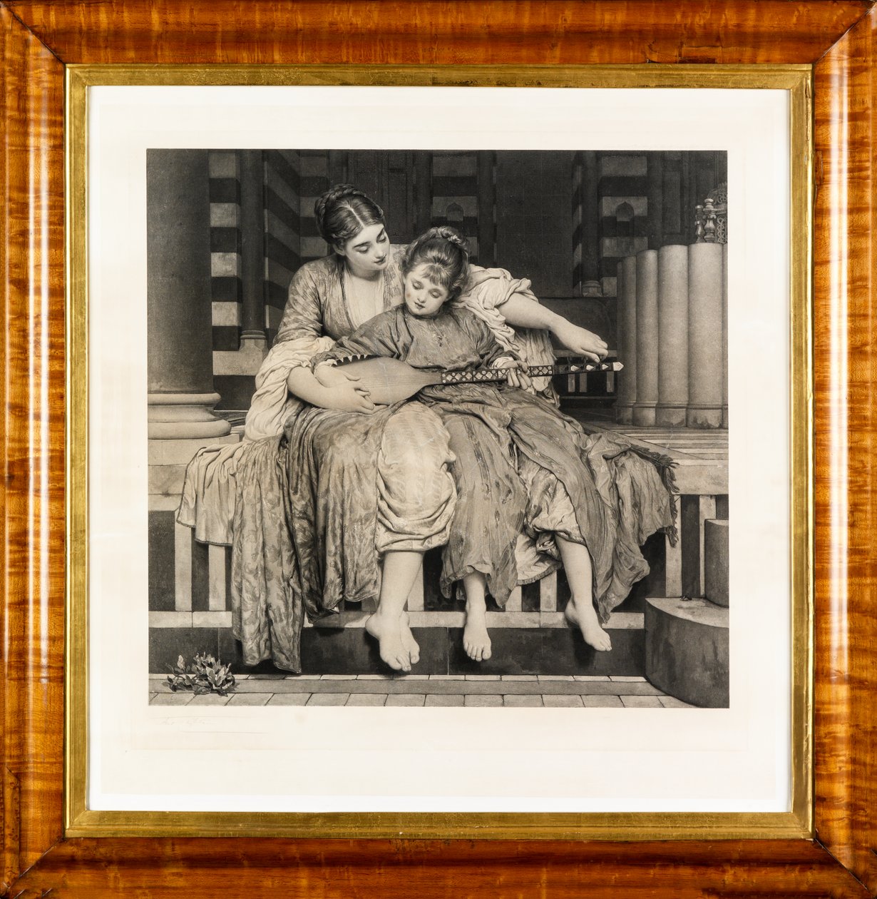 De muziekles door Frederic Leighton