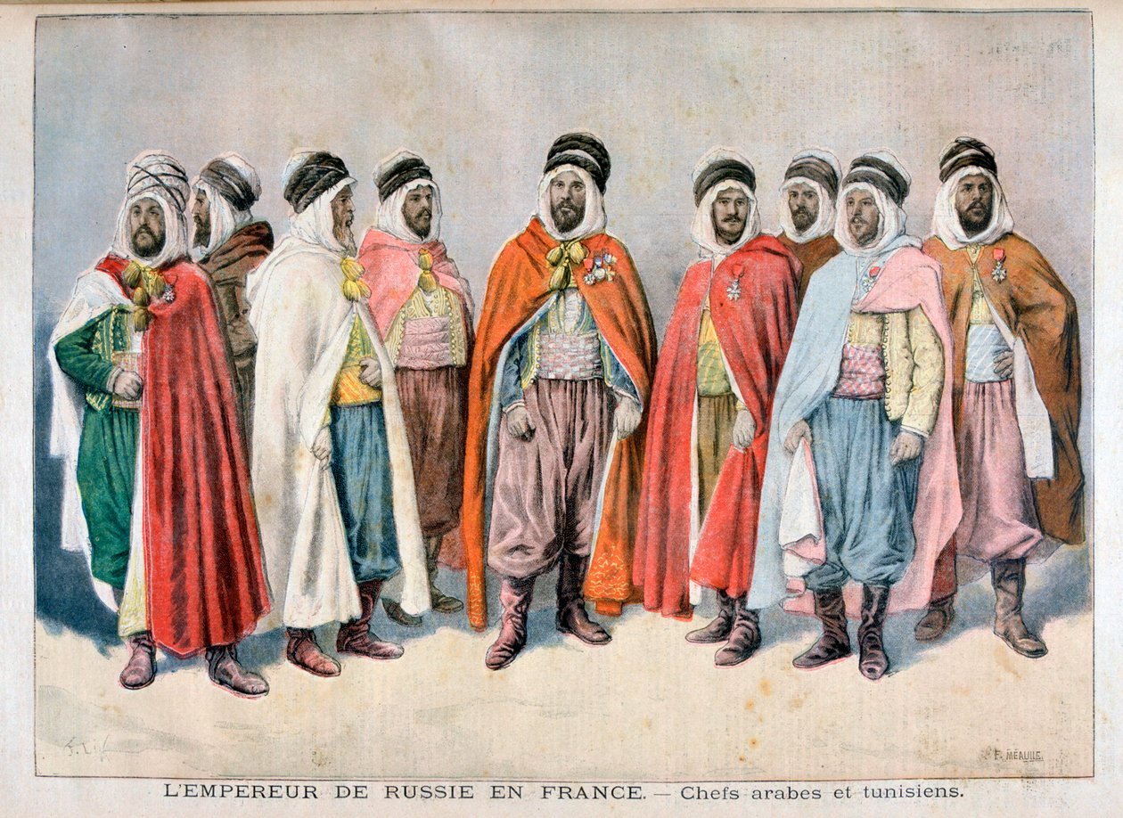 Arabische en Tunesische leiders, 1896 door Frederic Lix