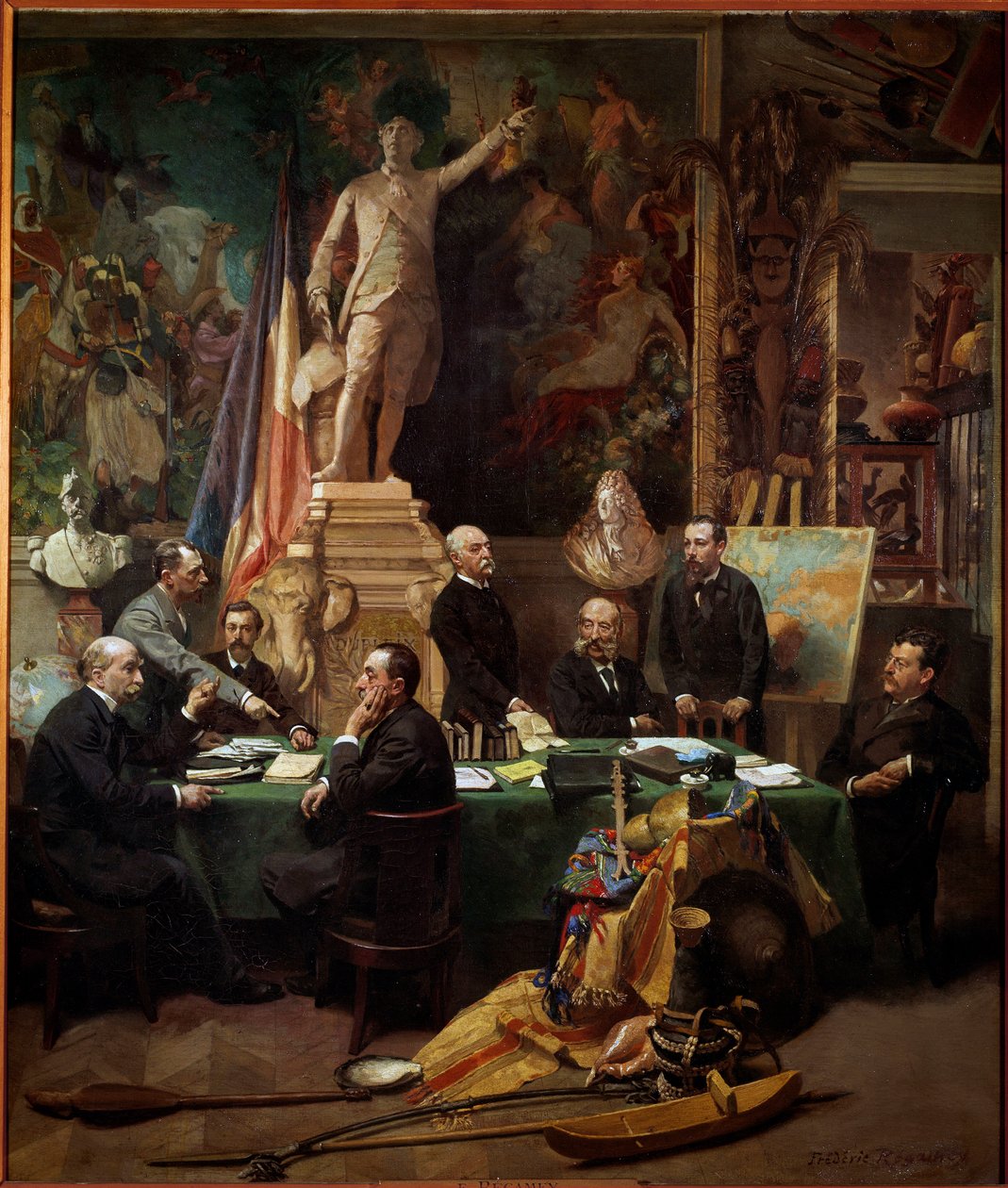 De afgevaardigden van de koloniën in november 1892 door Frederic Regamey