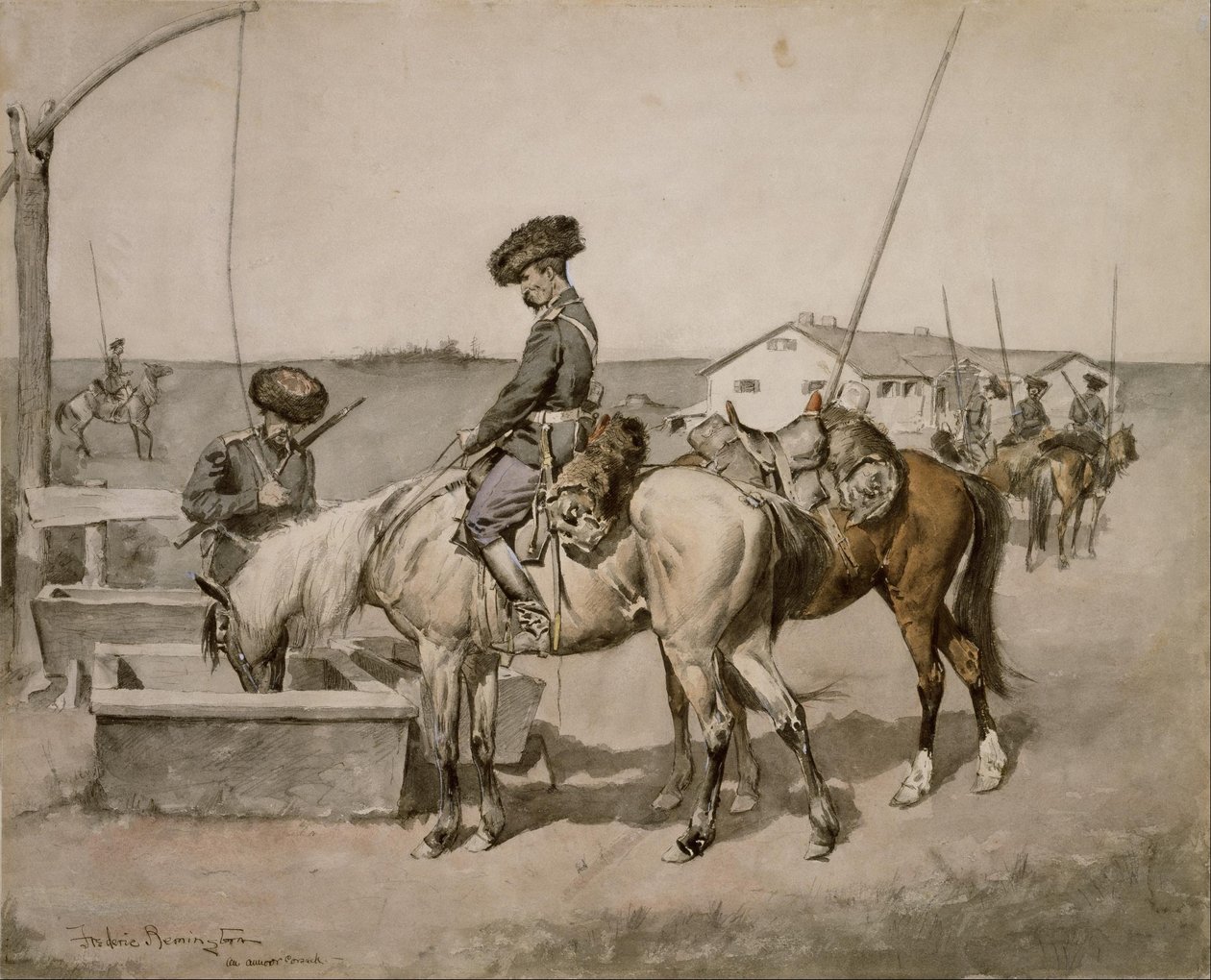 Een kozak uit Amoor door Frederic Remington