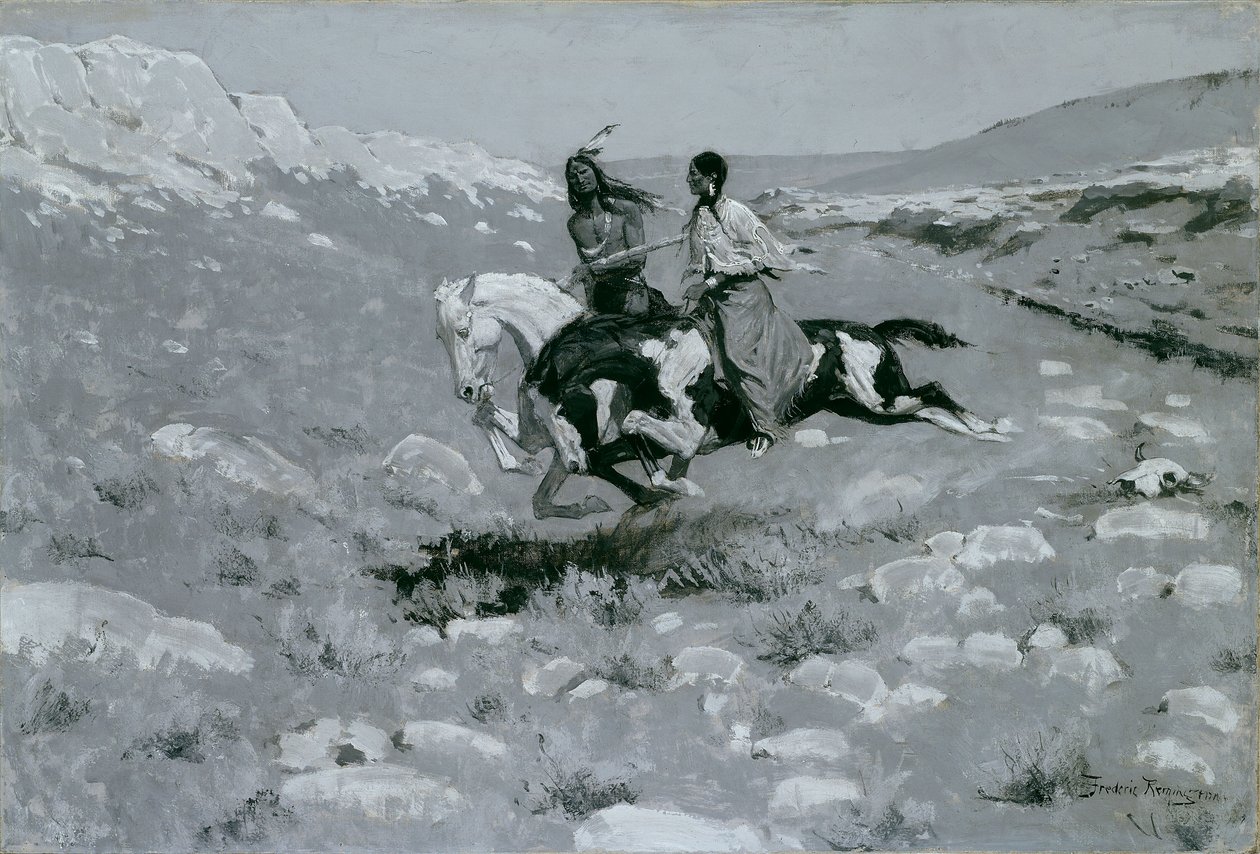 Ceremonie van het snelste paard door Frederic Remington