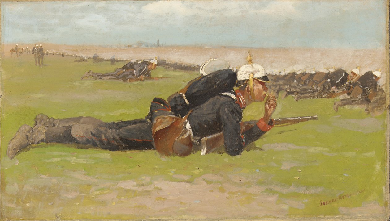 Veld Oefening voor de Pruisische Infanterie door Frederic Remington