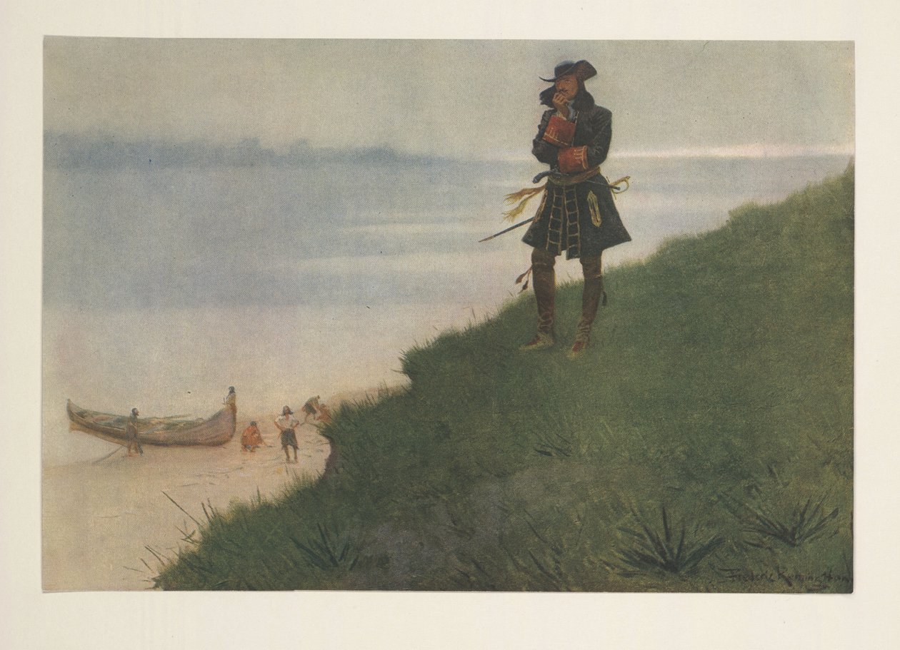 La Salle uit Colliers Weekly, pub. 1906 door Frederic Remington