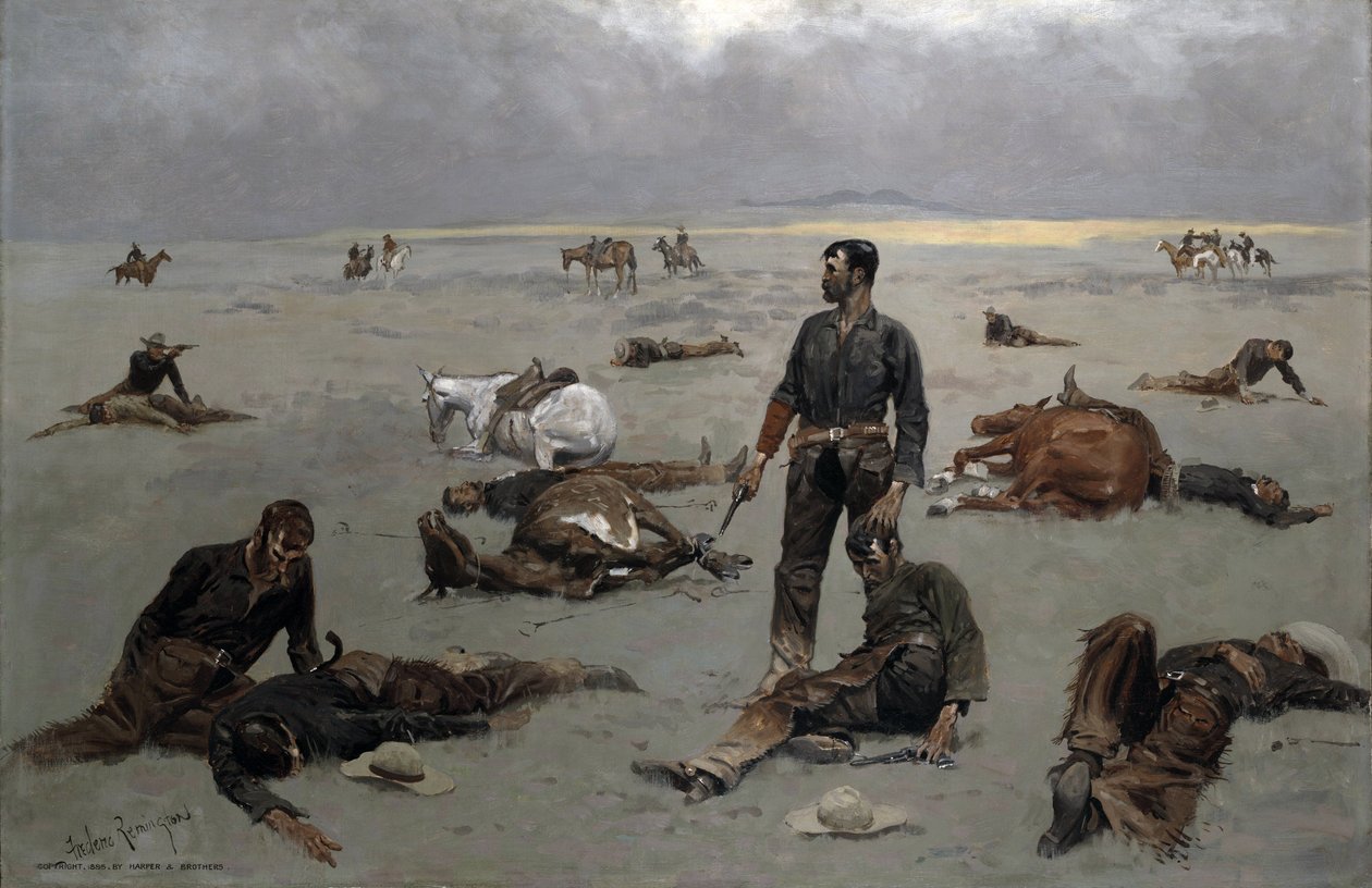 Wat een Ongebrande Koe Heeft Gekost, 1895 door Frederic Remington