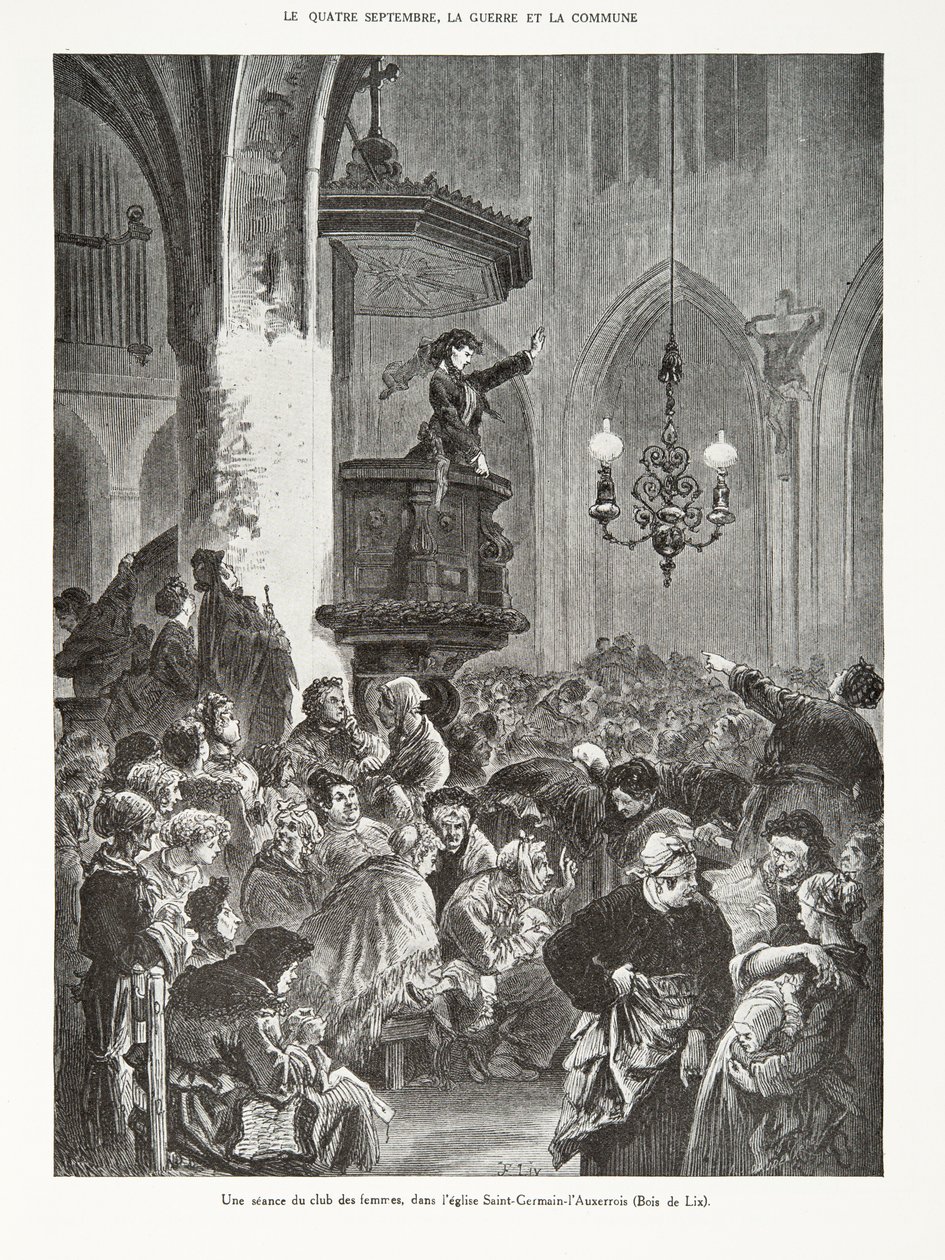 Een sessie van de vrouwenclub, in de kerk Saint-Germain-l