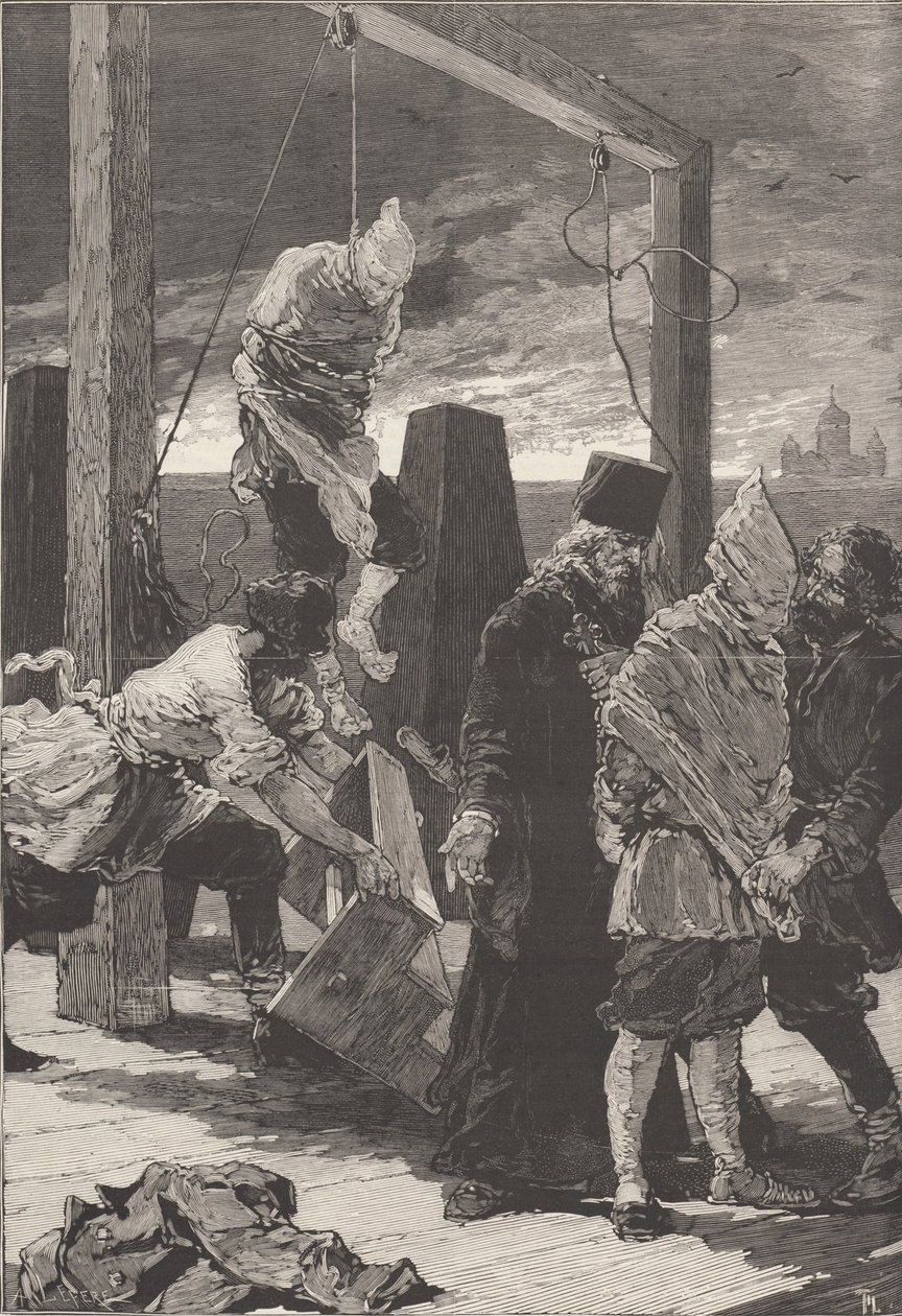 De executie van Alexander Kvyatkovsky en Andrey Presnyakov op 16 november 1880 door Frederic de Haenen