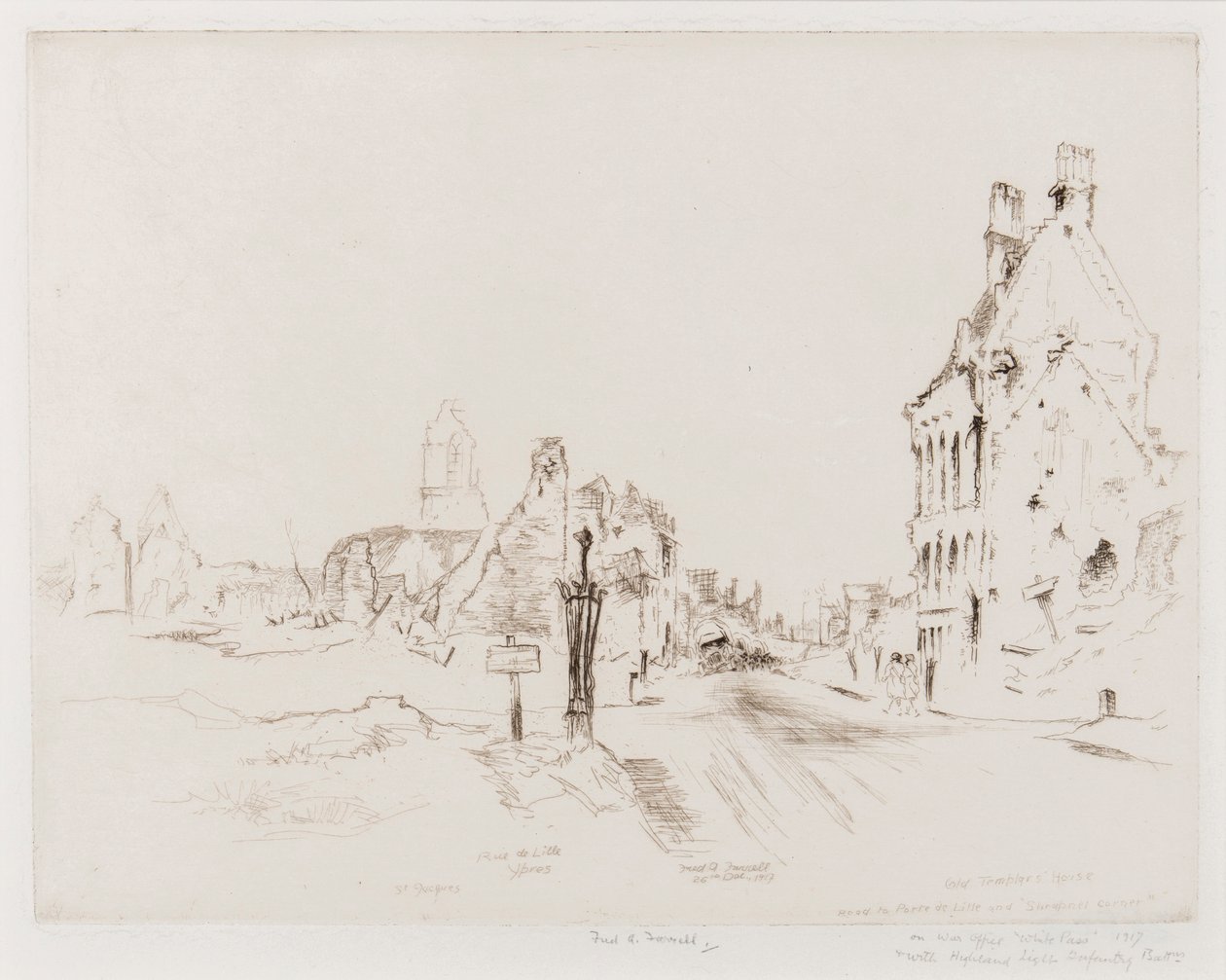Ieper, 26 december 1917 door Frederick Arthur Farrell