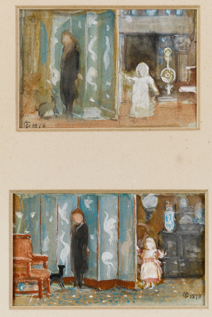 Studies voor een portret van Frederica met scherm, 1878 door Frederick Goodall