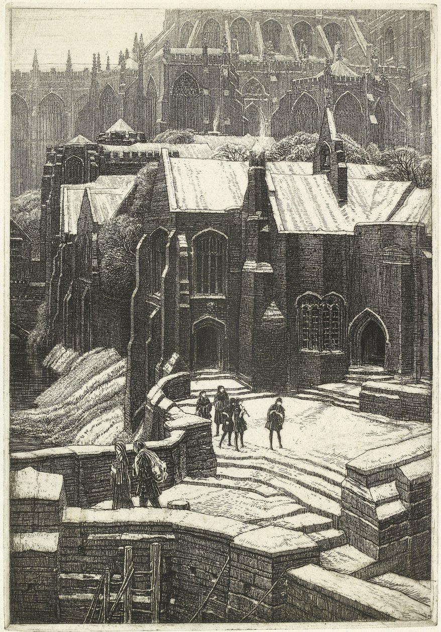 Het aalmoezenhuis, 1925 door Frederick Landseer Maur Griggs