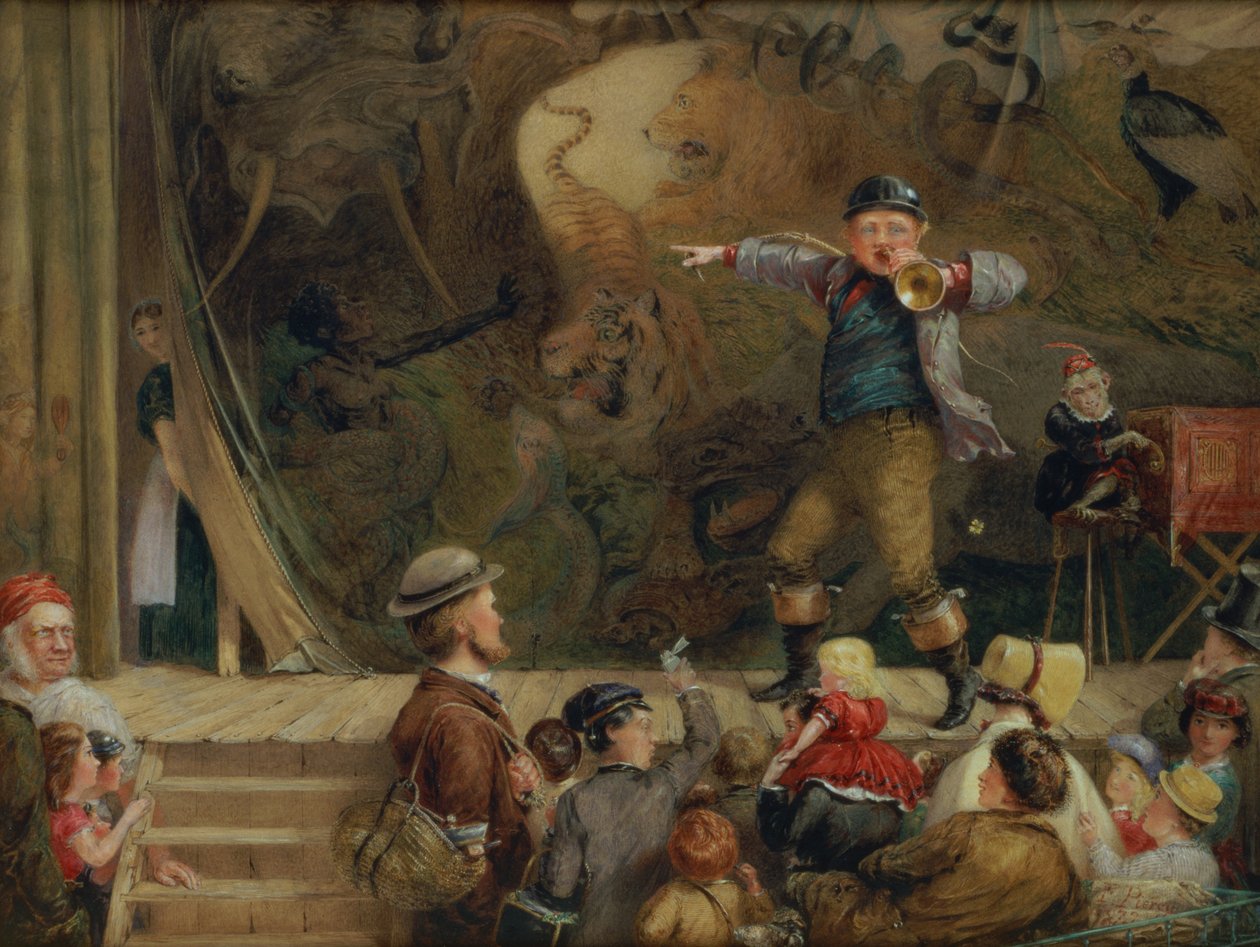 De reizende menagerie, 1872 door Frederick Piercy