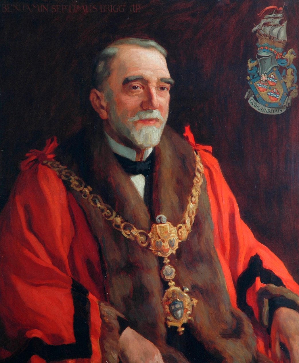 Benjamin Septimus Brigg, Eerste Burgemeester van Kighley (1882), 1923 door Frederick Stead