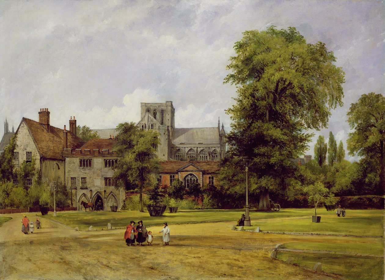 Winchester Kathedraal door Frederick Waters Watts