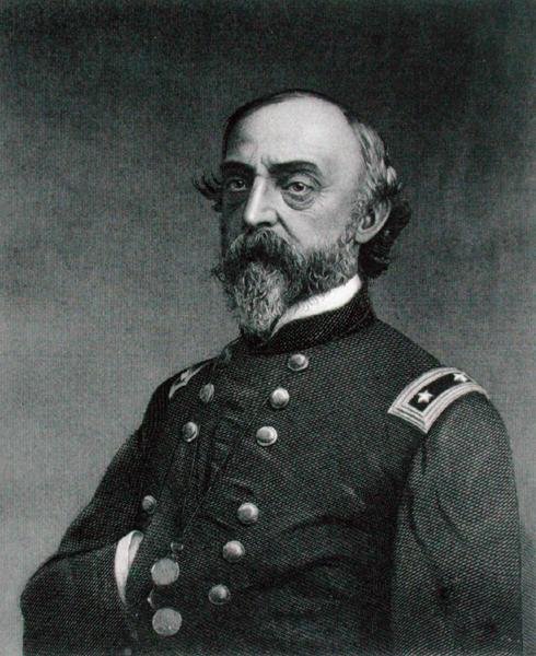 George Gordon Meade (1815-72) gegraveerd door Robert E. Whitechurch (1814-c.83) naar een foto door Frederick (after) Gutekunst