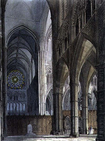 Noordelijk uitzicht, over het transept vanaf Poet