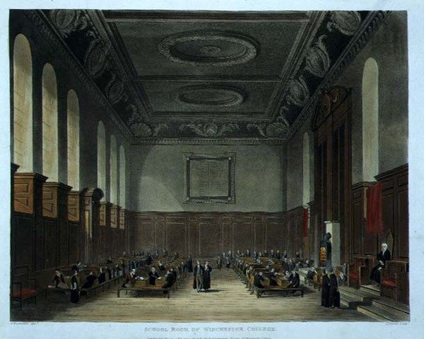 Schoollokaal van Winchester College, uit 
