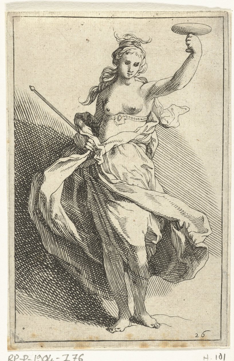 Vrouw met kelk en scepter door Frederick Bloemaert