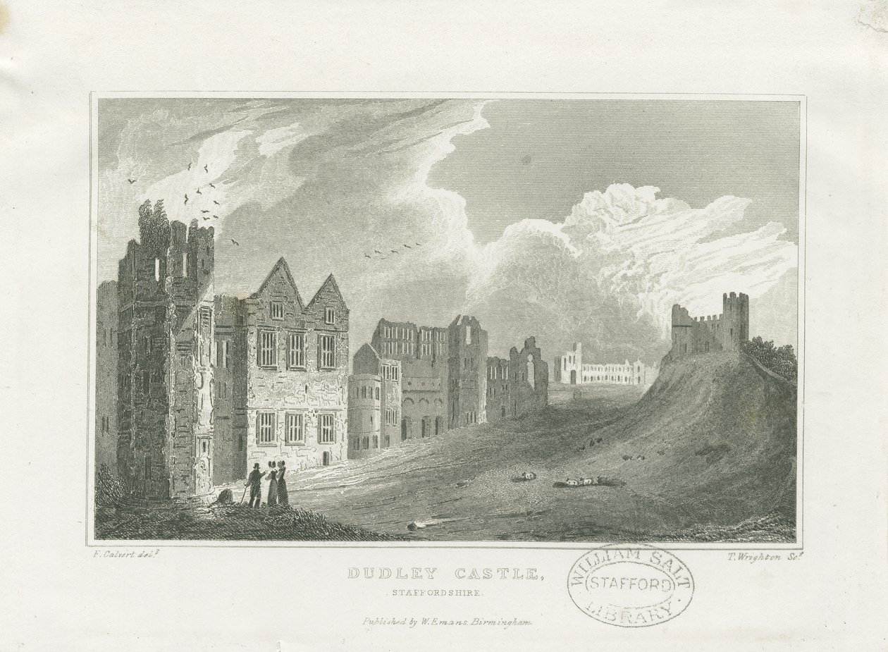 Dudley Castle - De Donjon door Frederick Calvert