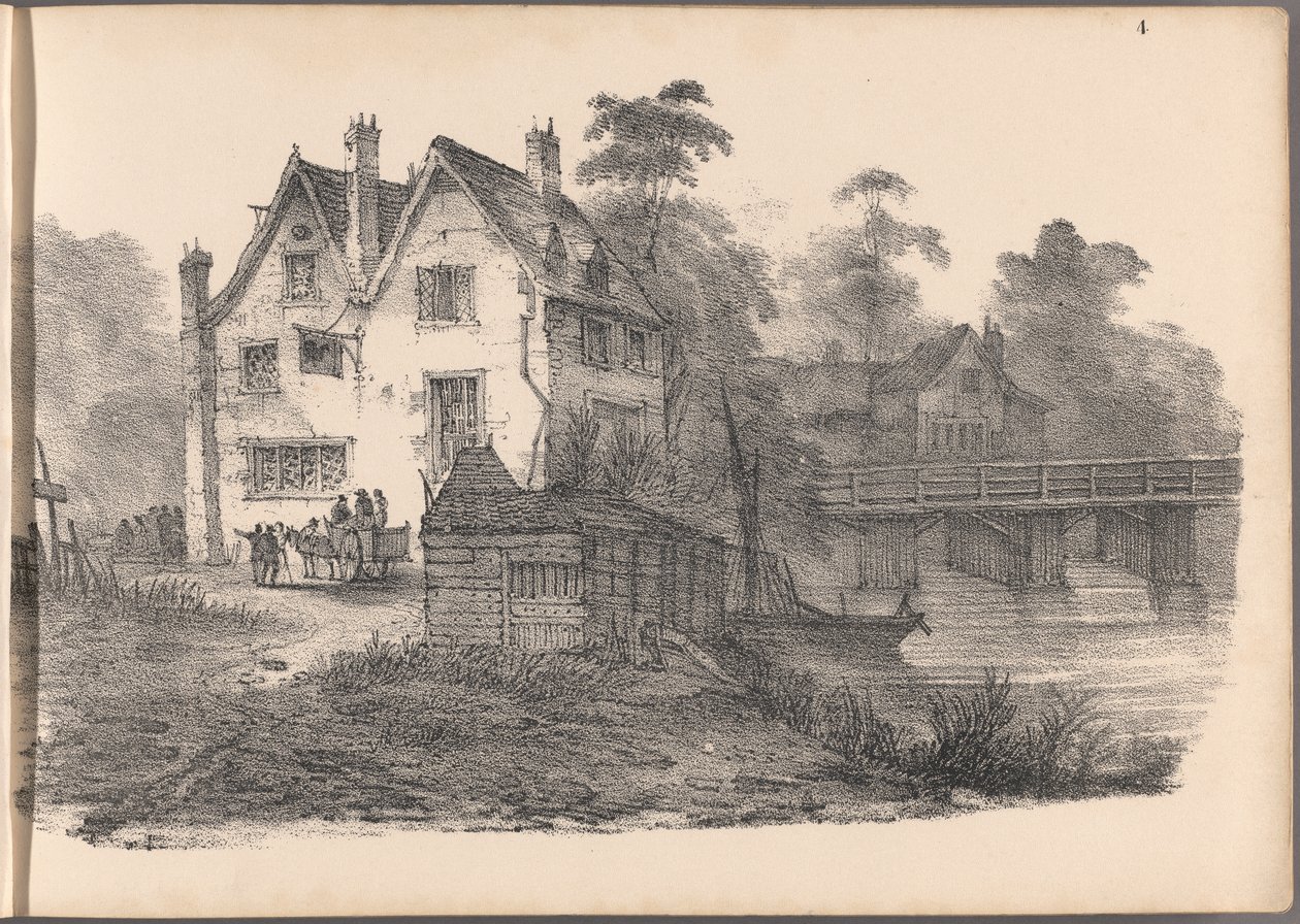 Een van een serie van zestig schetsen van cottages. Londen, 1825. door Frederick Calvert