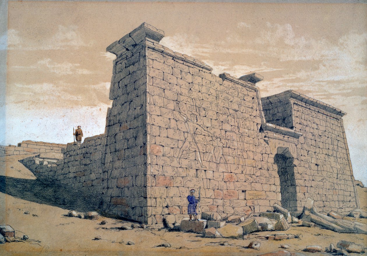 Tempel, Nubië, Egypte (1824) door Frederick Catherwood