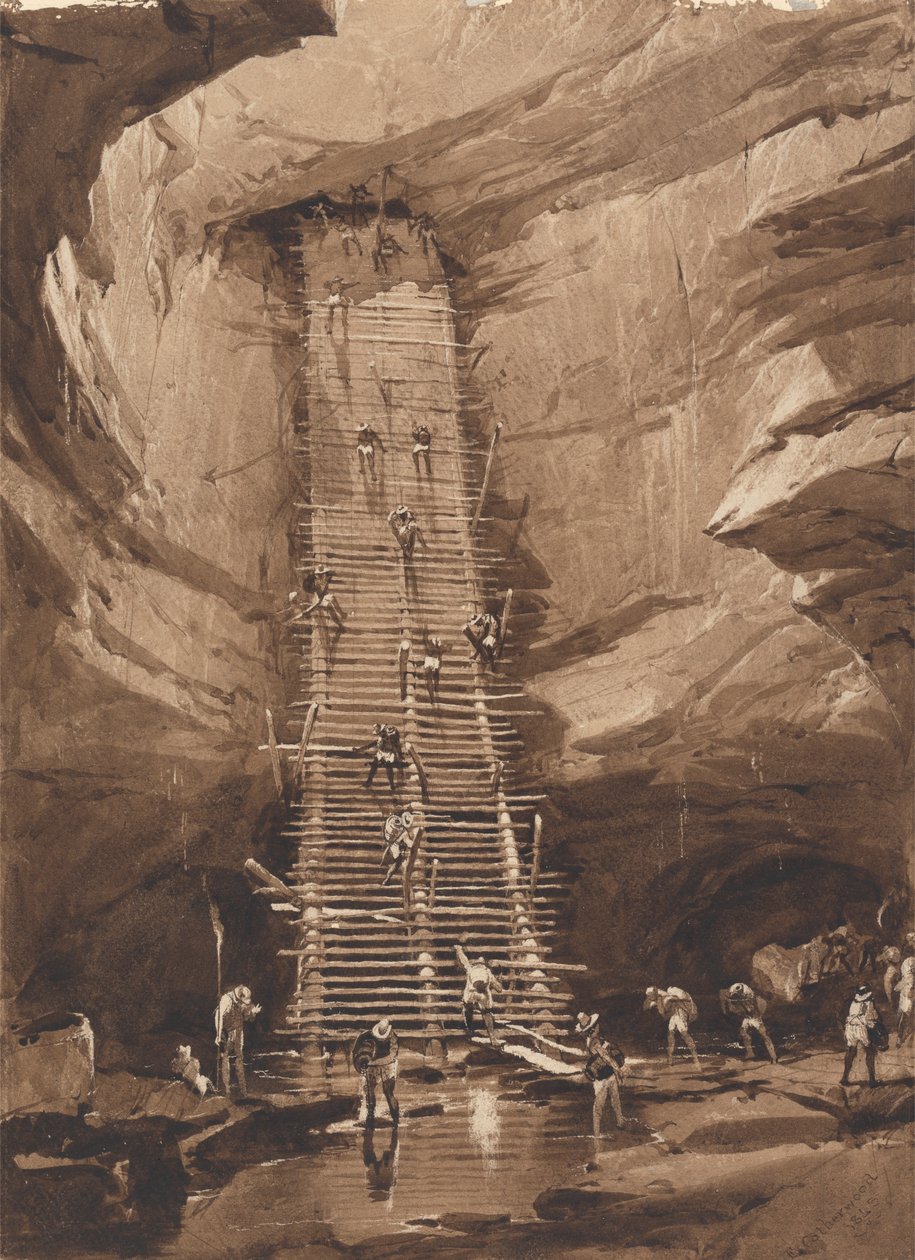 Bron bij Bolonchen, Yucatan door Frederick Catherwood