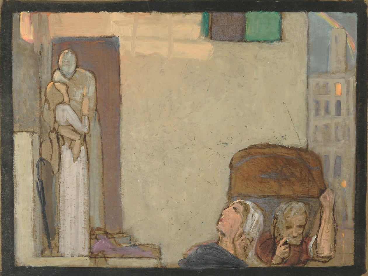 Studie voor Het Afscheid, ca. 1907 door Frederick Cayley Robinson