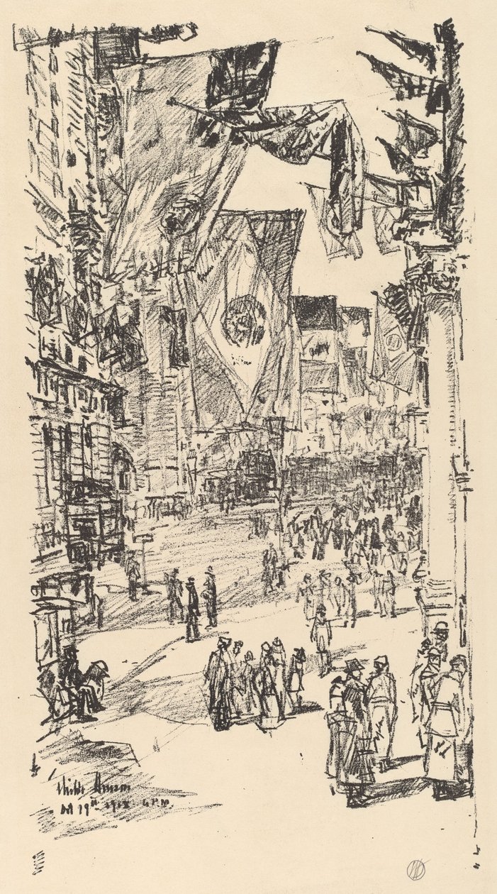 Avenue of the Allies, 1918 door Frederick Childe Hassam
