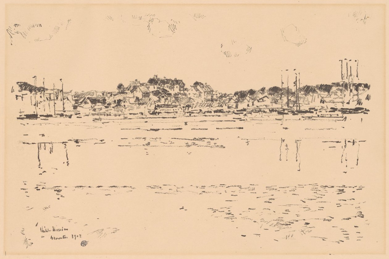 Binnenhaven door Frederick Childe Hassam