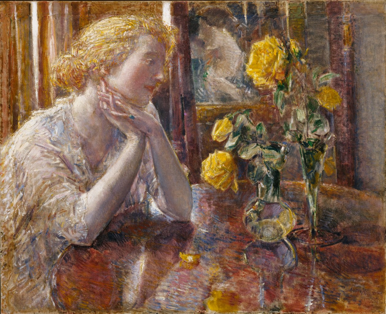 Maréchal Niel Rozen door Frederick Childe Hassam