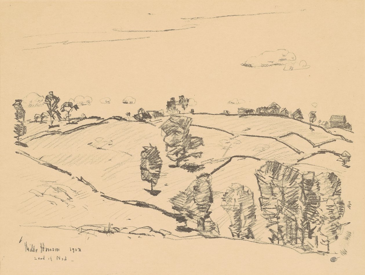 Stenen hekken, Land van Nod door Frederick Childe Hassam