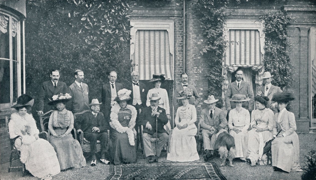 Het koninklijke huisfeest in The Grove, Watford, residentie van Lord Clarendon, in juli, 1909 door Frederick Downer and Sons