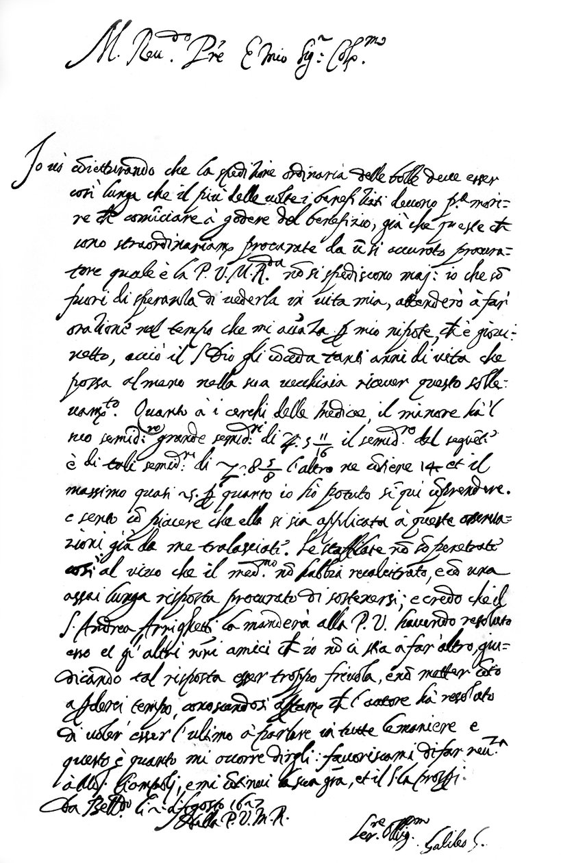 Brief van Galileo Galilei, 1627 1865 door Frederick George Netherclift